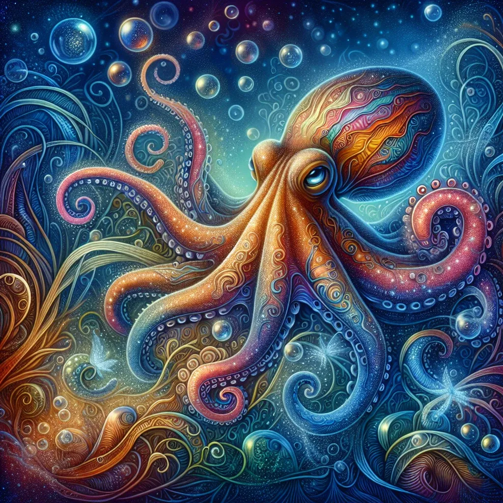 Illustration of an octopus in a dream