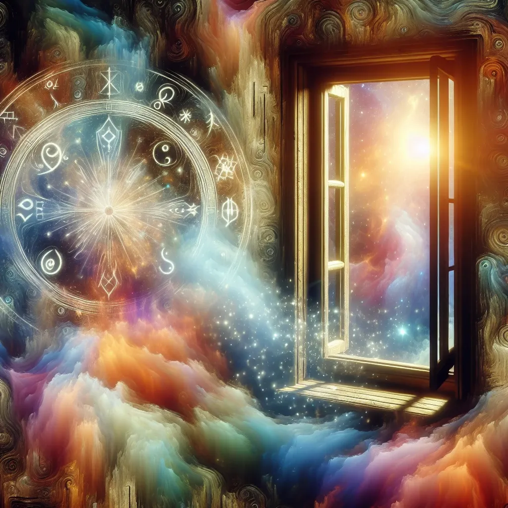 Illustration of a dream window symbolizing the subconscious mind and hidden meanings in dreams.