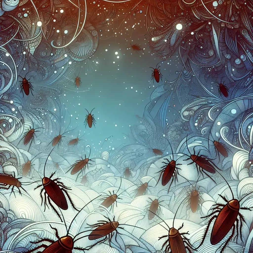 Illustration of cockroaches in a dream