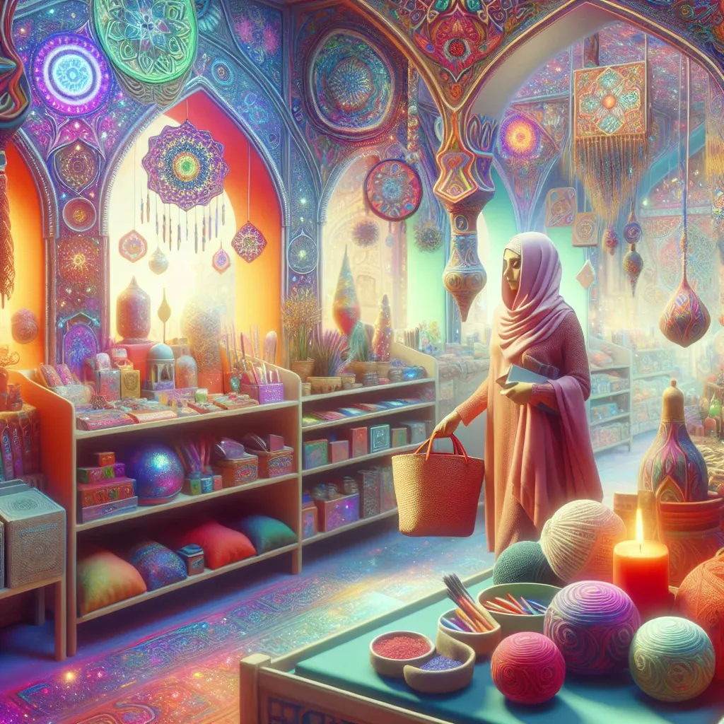 Illustration of a person shopping in a dream