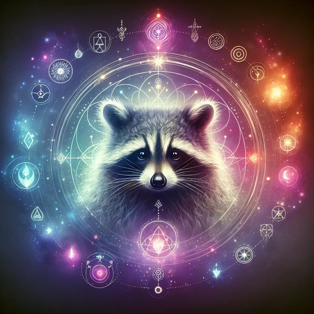 Illustration of a raccoon in a dream