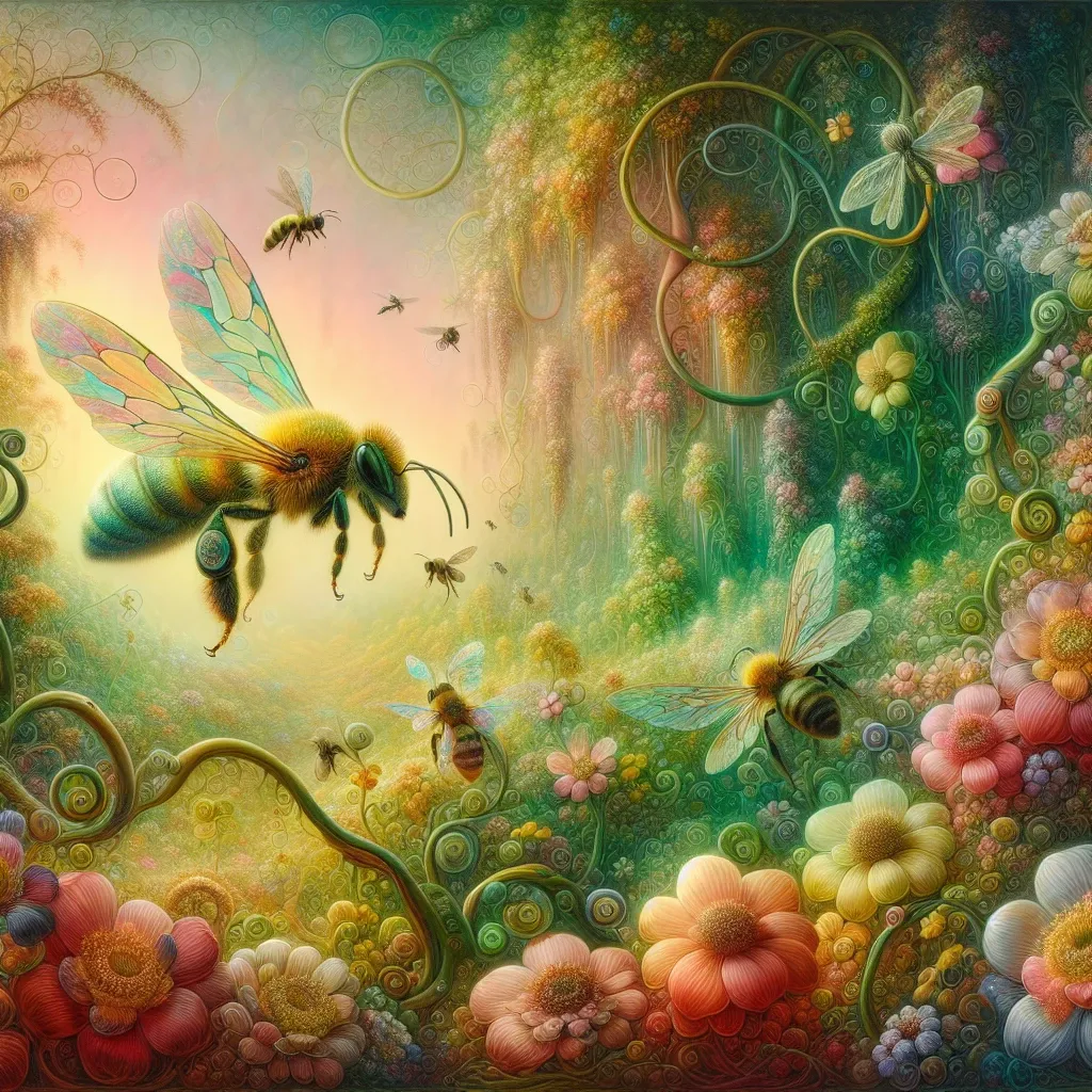 Illustration of a bee in a dream