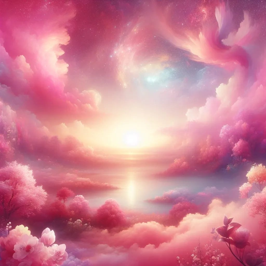 The spiritual significance of the color pink in dreams.
