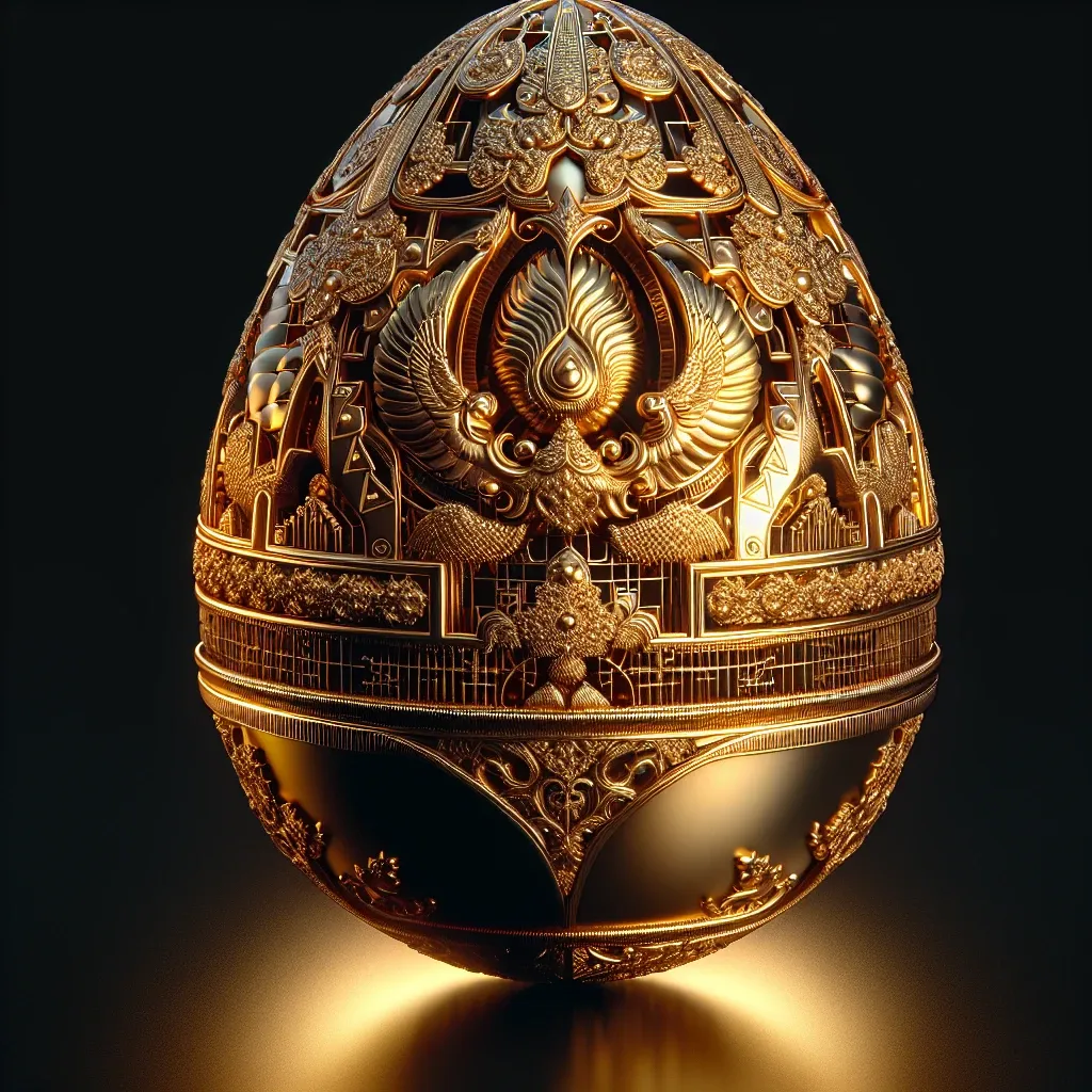 Golden egg representing the symbolic significance of eggs in dreams and spirituality.