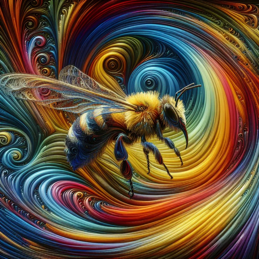 Illustration of a bee sting dream symbolizing subconscious thoughts and emotions.