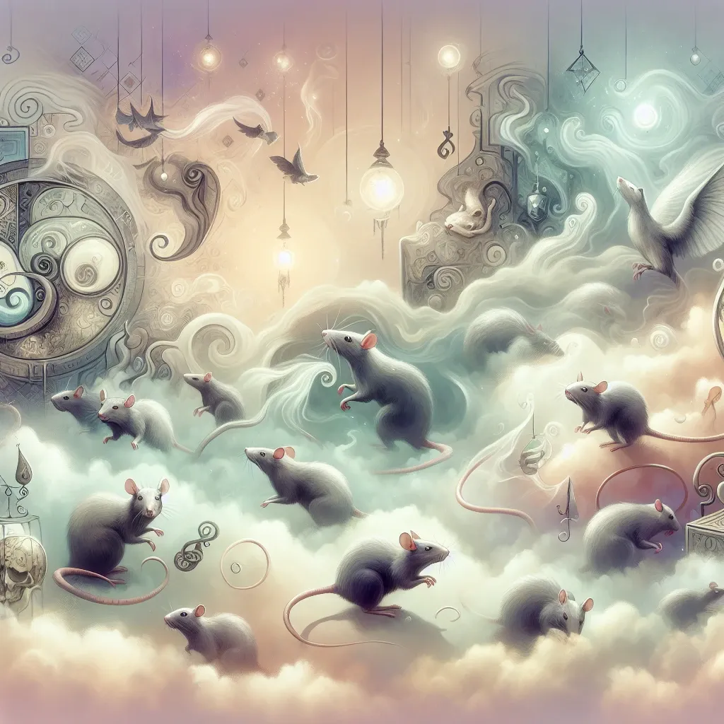 Illustration of rats in a dream setting
