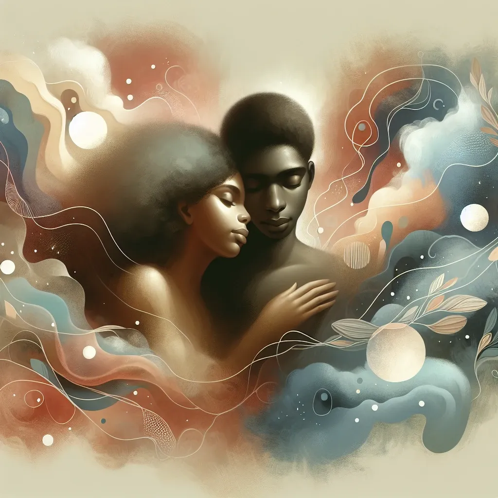 Illustration of a warm hug in a dream