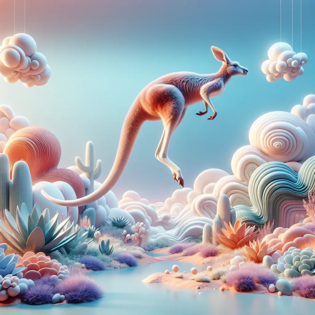 Illustration of a kangaroo in a dream