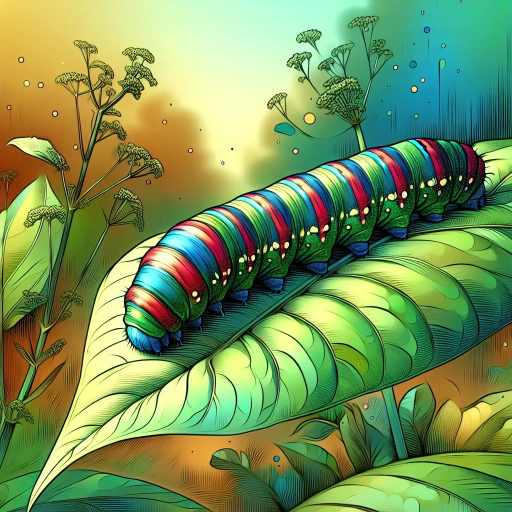 Illustration of a caterpillar in a dream