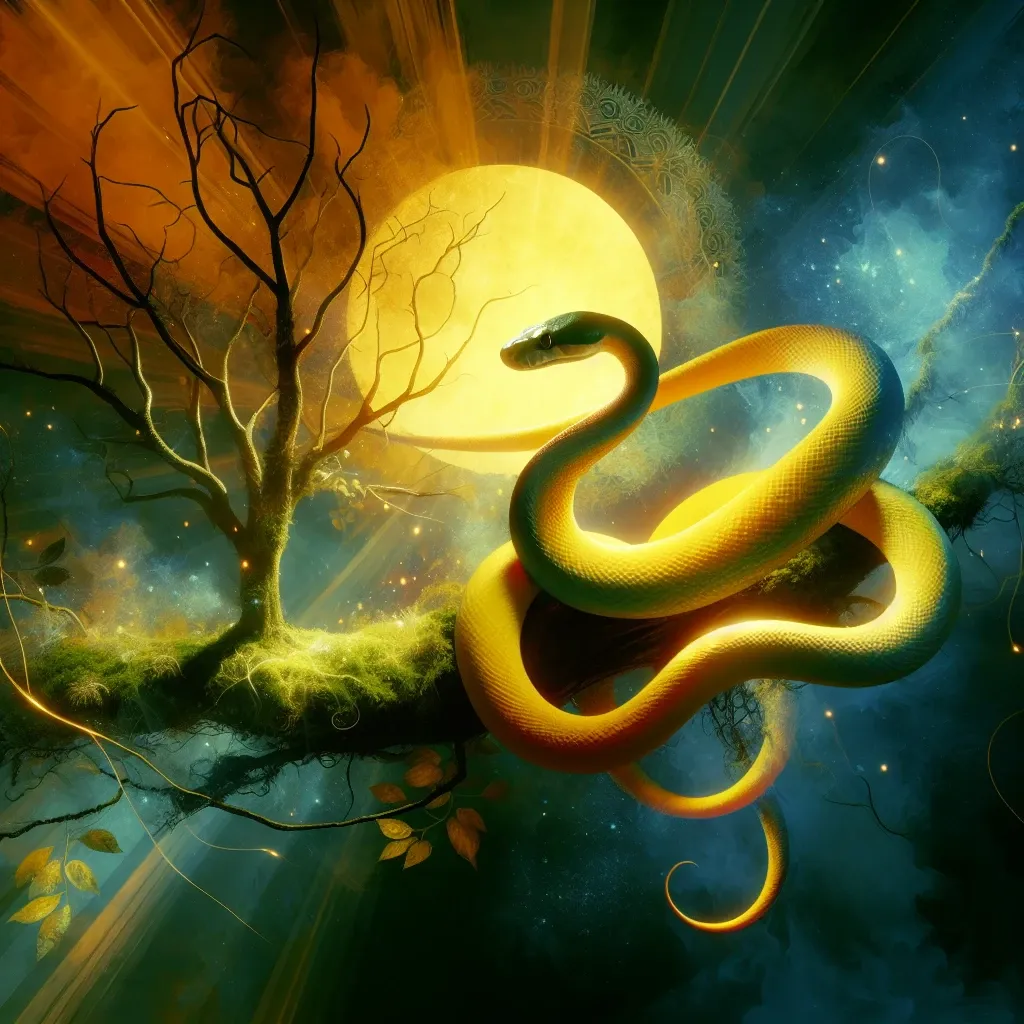 Yellow snake in dream symbolism