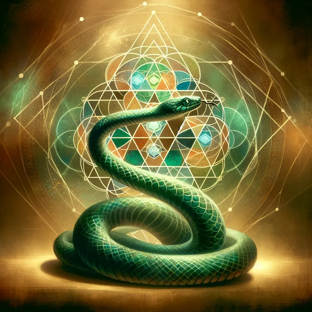 Symbolic representation of a serpent in Hindu mythology